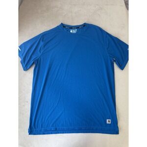 Carhartt Men's LWD Relaxed Short Sleeve T Shirt XL Crew Blue 105858 H71